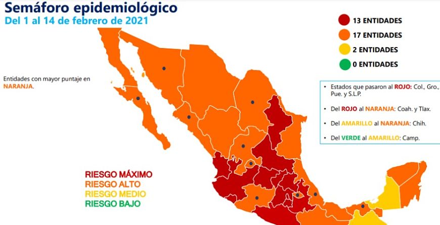 Puebla En Semaforo Epidemiologico Rojo